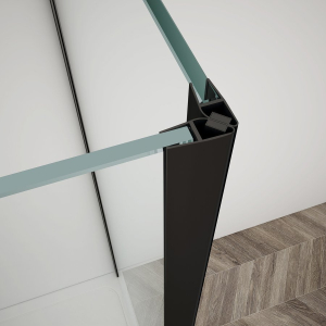 Gelco TRINITY BLACK obdélníkový sprchový kout 900x800mm, rohový vstup, čiré sklo GT2280-90C-B