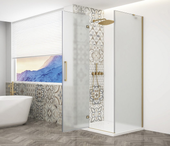 Gelco TRINITY GOLD MATT čtvercový sprchový kout 1000x1000mm, matné sklo, levé GT5610-10ML-G