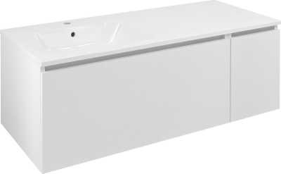 Sapho LOREA skříňka s umyvadlem 121x46x51, 5cm (90+30), levá, bílá mat LE090-3131-L-01
