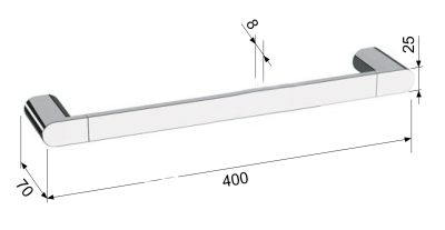 Sapho FLORI držák ručníků 400mm, černá mat RF010/15