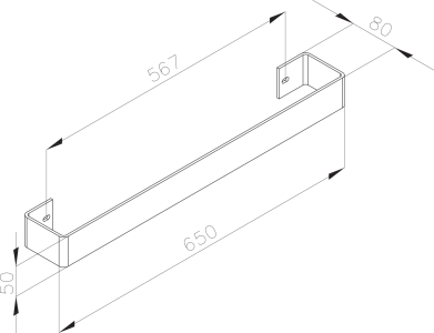 Sapho MAGNIFICA držák ručníků 650x80 mm, nerez lesk IRPA17
