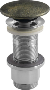 Sapho Umyvadlová výpust 5/4“, click-clack, betonová zátka, 10-80mm, zlato mat FG918
