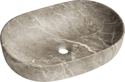 Sapho CALEO keramické umyvadlo na desku, 60x42cm, breccia mramor CA590BM