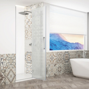 Gelco TRINITY CHROME sprchové dveře do niky 1100mm, matné sklo, pravé GT1211MR-CH
