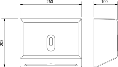 Aqualine EMIKO zásobník papírových ručníků 260x205mm, bílá 1319-81