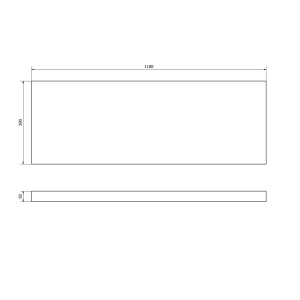 Sapho AVICE deska pod umyvadlo 110x39cm, tl.5cm, old wood AV1118