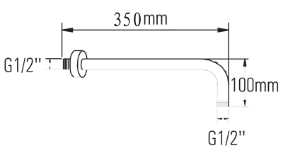 Sapho Sprchové ramínko kulaté, 350mm, růžové zlato BR357