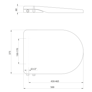 JALTA WC kombi s funkcí bidetu Clean Star,  Rimless, spodní/zadní odpad, bílá LB402-1