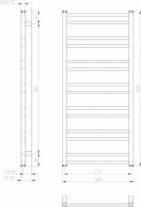 Sapho METRO DOS otopné těleso 500x1100 mm, bílá mat IR432T
