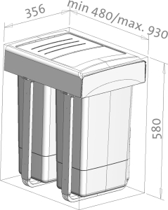 Sinks MEGA 45 2x26 l EK9007
