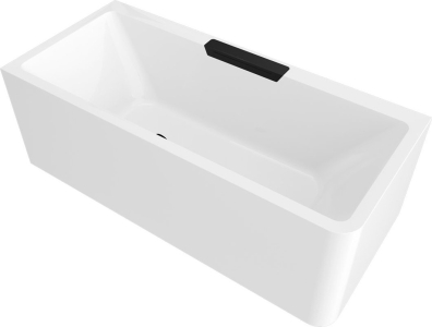 Polysan CASCATA L MONOLITH obdélníková vana 180x80x60cm, kaskáda černá 73836ML.102