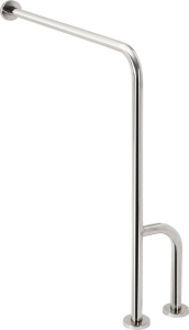 Sapho HANDICAP opěrné madlo PRAVÉ 800x850mm, nerez lesk XH528