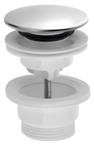Bruckner Umyvadlová výpust 5/4“, click-clack, velká zátka, 4-45mm, ABS/nerez 151.308.1