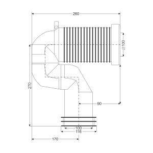 Klum Koleno odpadní pro VARIO WC PR7093V