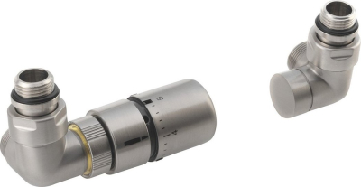 Sapho CORNER připojovací sada ventilů termostatická triaxiální, levé provedení, nerez mat CP1511LS