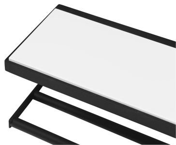 Sapho SKA nástěnná police 450x140x160mm, černá mat s bílou MDF deskou SKA401