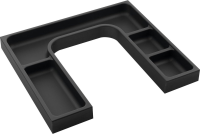 Sapho LINDO "U" organizér 372x36x323mm, plast, antracit LD001
