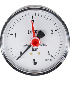 Klum Tlakoměr 63 mm, 0 - 4bar, zadní vývod 1/4" PR3019