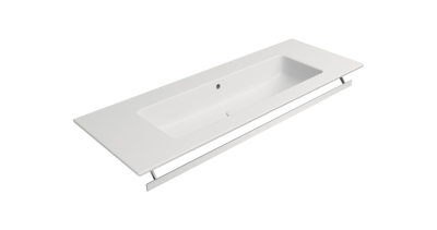 GSI PURA keramické umyvadlo Slim 122x46cm, bez otvoru, bílá mat 8887009