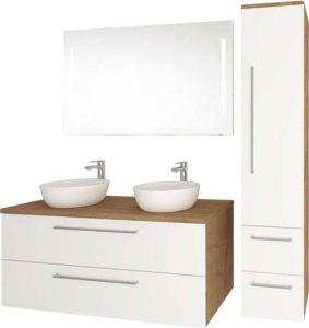 Mereo Bino, koupelnová skříňka vysoká 163 cm, pravá, Multidecor, Dub Sand Barbera CN698DSB1