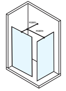 Polysan Doplňková vzpěra k MSBR1, 800 mm, chrom MSBR4