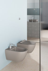 GSI PURA závěsná WC mísa, Swirlflush, 36x50cm, tortora dual-mat 881605