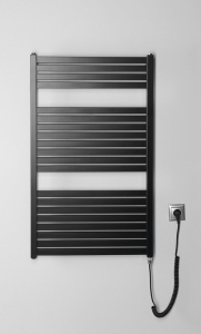 Aqualine TONDI-E elektrické otopné těleso rovné 600x970 mm, 400 W, černá mat DE466T