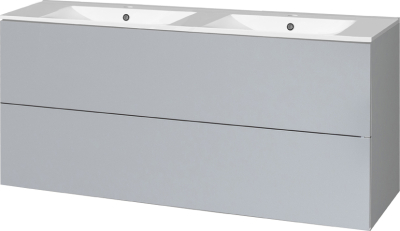 Mereo Aira, koupelnová skříňka s keramickým umyvadlem 121 cm, šedá CN733