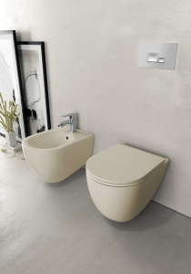 Isvea INFINITY závěsná WC mísa, Rimless, 36, 5x53cm, ivory 10NF02004-2K