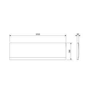 Polysan DEEP PLAIN čelní panel 100x36cm, levý 83626