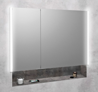 Sapho INTEGRA zápustná galerka s LED osvětlením, 85x70cm IN085