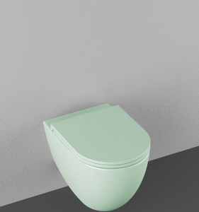 Isvea INFINITY závěsná WC mísa, Rimless, 36, 5x53cm, zelená mint 10NF02004-2T