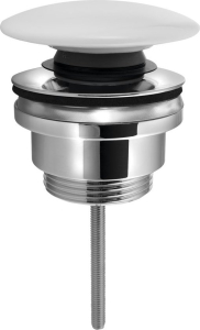 Sapho Umyvadlová výpust 5/4“, click-clack, keramická zátka, 5-65mm, bílá CV1110C