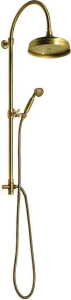 Sapho ANTEA sprchový sloup k napojení na baterii, hlavová, ruční sprcha, bronz SET036