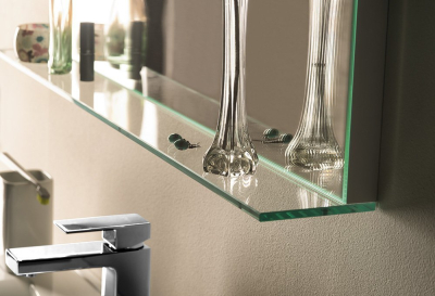 Sapho BRETO zrcadlo s LED osvětlením a policí 80x60, 8cm BT080