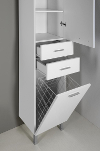 Aqualine ZOJA/KERAMIA FRESH skříňka vysoká s košem 35x184x29cm, bílá 51230