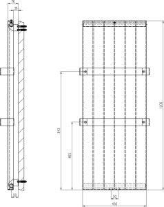Sapho MAGNIFICA otopné těleso 456x1206 mm, bílá s texturou IR135