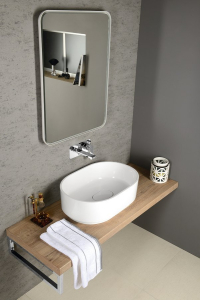 Sapho FLOAT zrcadlo s LED podsvícením 60x80cm, bílá 22572