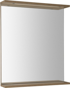 Aqualine KORIN STRIP zrcadlo s LED osvětlením 60x70x12cm, dub platin KO990S