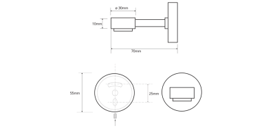 Sapho X-ROUND mýdlenka magnetická, chrom XR802