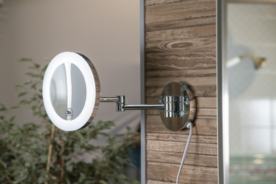 Sapho Kosmetické zrcátko s LED osvětlením, kulaté, chrom MW845
