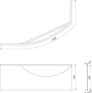 Polysan MAMBA L 160 panel rohový 27312