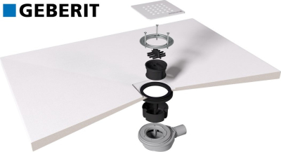 Polysan TRENECA vaničkový sifon, průměr 90mm, DN40, krytka černá mat 84999.21