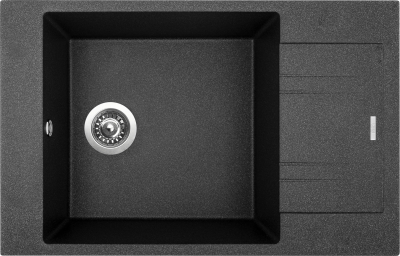 Granitový dřez Sinks VARIO 780 Granblack + Elasta nerez/černá G21030