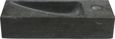Sapho BLOK kamenné umývátko 38x14cm, antracit 2401-31