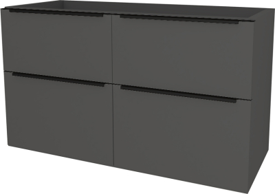 Mereo Mailo, koupelnová skříňka 121 cm, černé madlo, Multidecor, Šedý diamant CN593SBSEDD