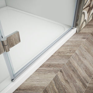 Gelco TRINITY CHROME čtvrtkruhový sprchový kout 900x900mm, matné sklo, levé GT6590ML-CH