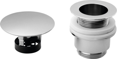Omp Tea Umyvadlová výpust 5/4“, neuzavíratelná, velká zátka, 30-45mm, chrom 147.555.5