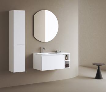 Sapho DARA CUT zrcadlo s LED podsvícením 20W, ø 100x90cm, topná fólie 30562CI