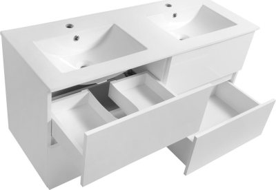 Aqualine PANEDA umyvadlová skříňka 119x55x45, 2cm, bílá PN212
